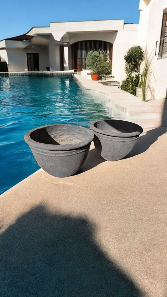 Pot large noir "Lava"