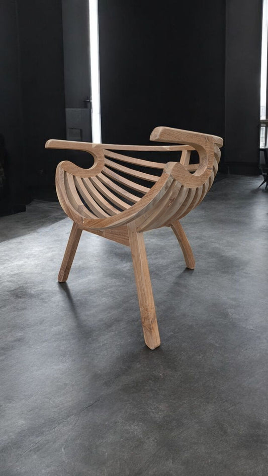 Fauteuil teck massif "Oakland"