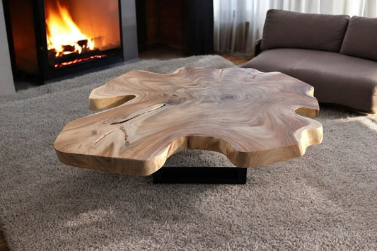 Plateau pour table basse tranche de suar