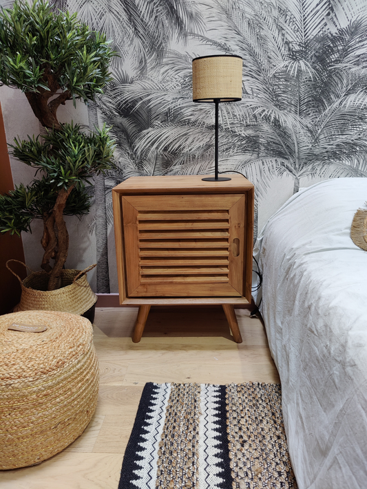 Chevet teck massif "Balian"