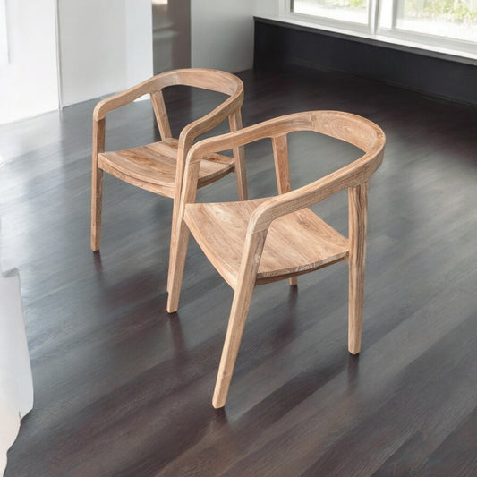 Chaise teck massif modèle "Medewi"