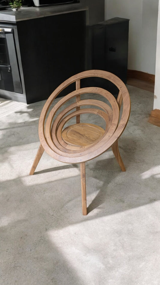 Fauteuil en teck massif "Lingkaran"