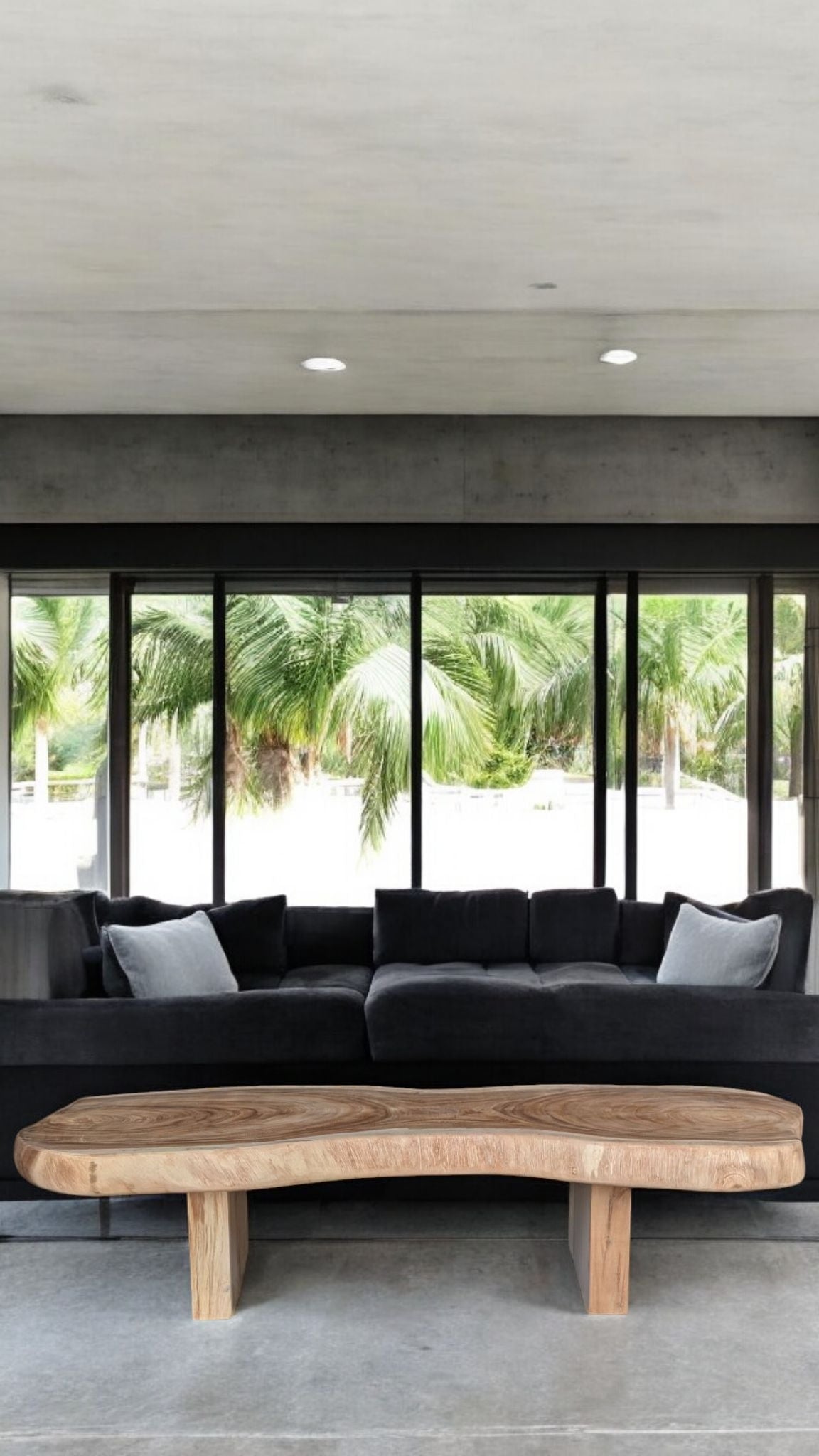 Table basse élégante tranche de Suar