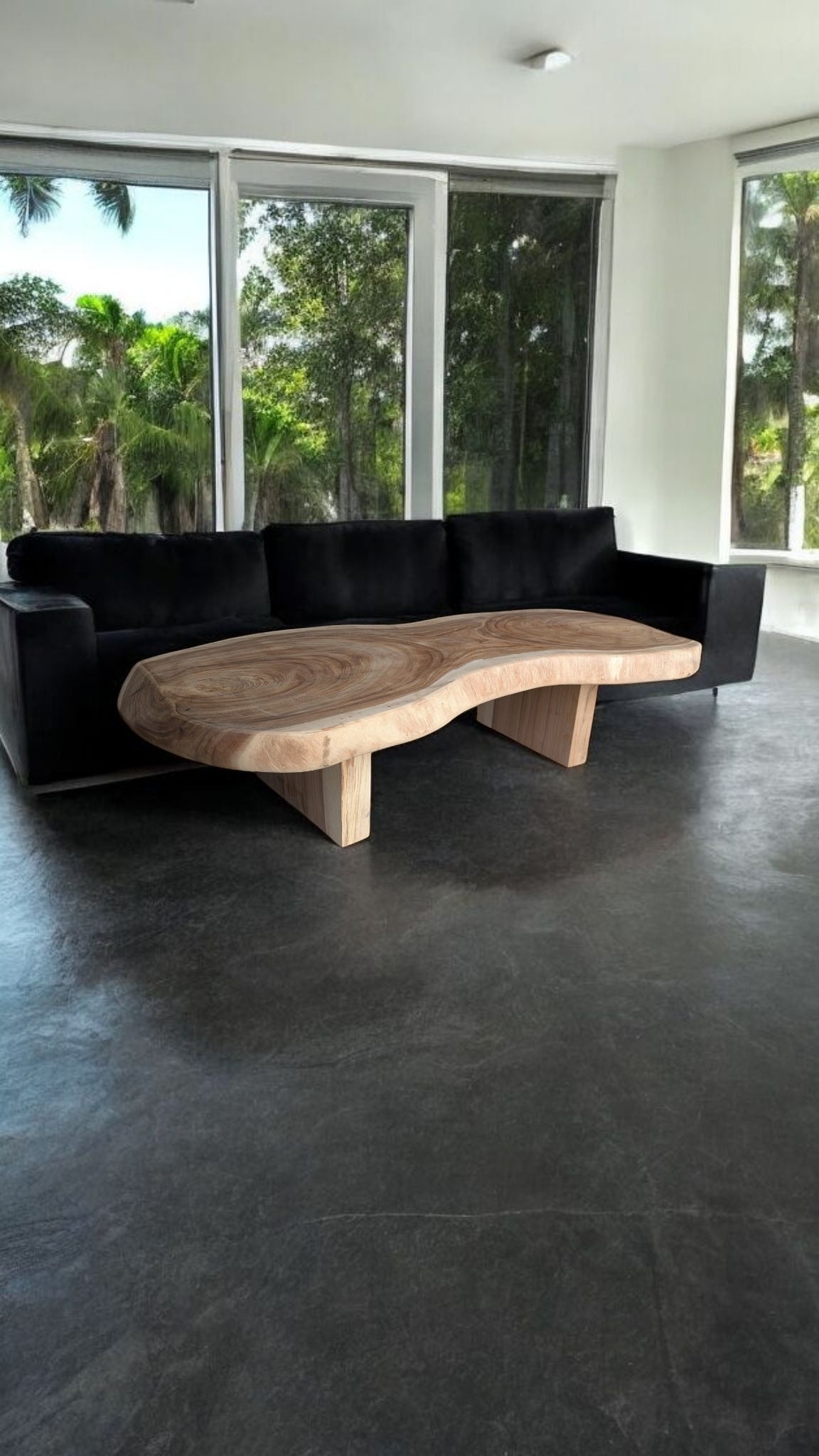 Table basse élégante tranche de Suar