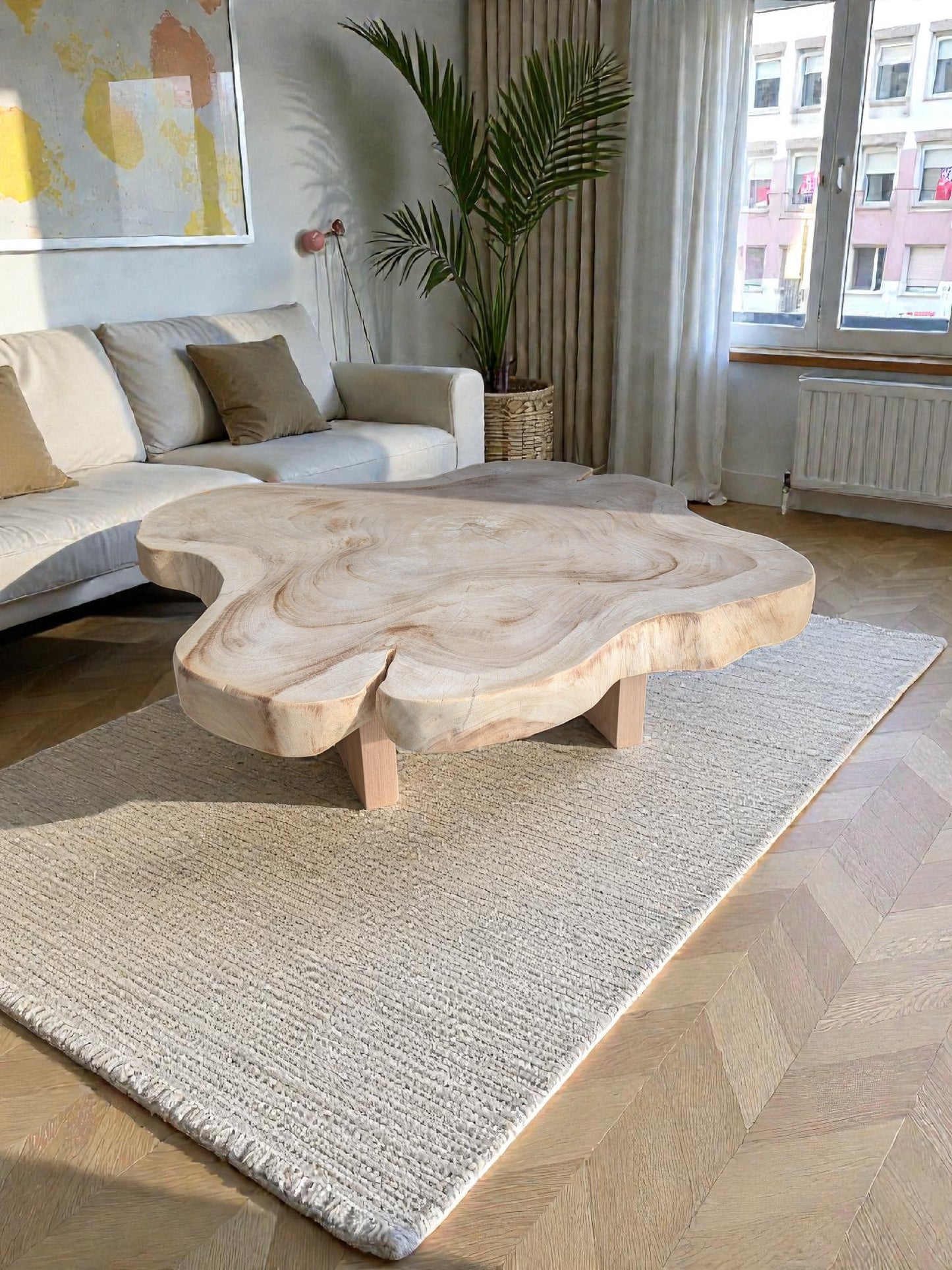 Plateau en Suar massif pour table basse