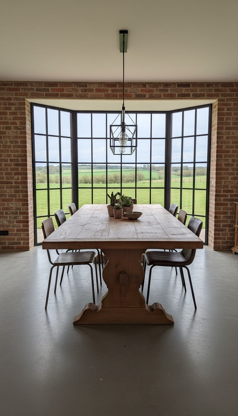 Table monastère en orme massif